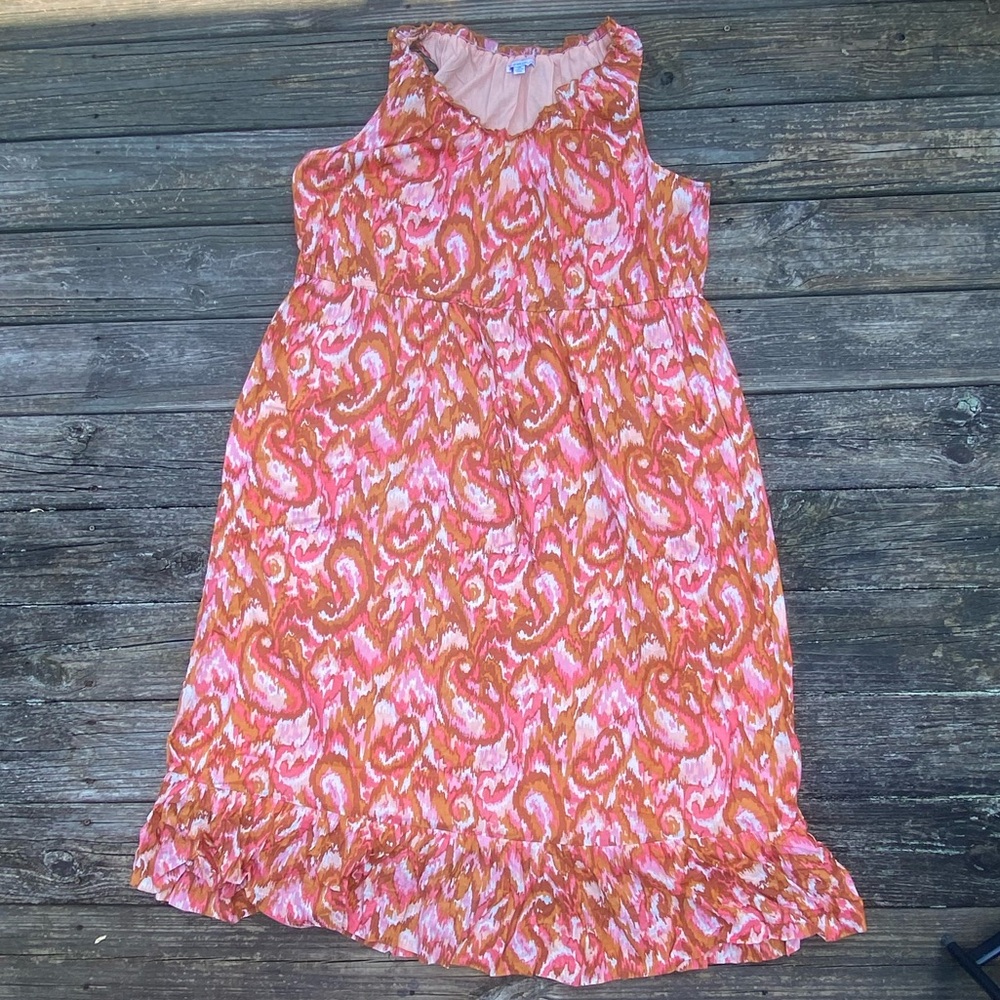 Isaac Mizrahi live Maxi Sundress sz 2X orange peach pink sleeveless